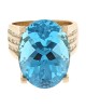 Sky Blue Topaz and Diamond Ring